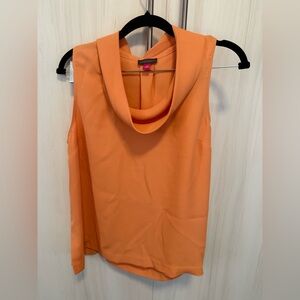Vince Camuto Orange Sleeveless Cowl Neck Top SIZE Petite Med